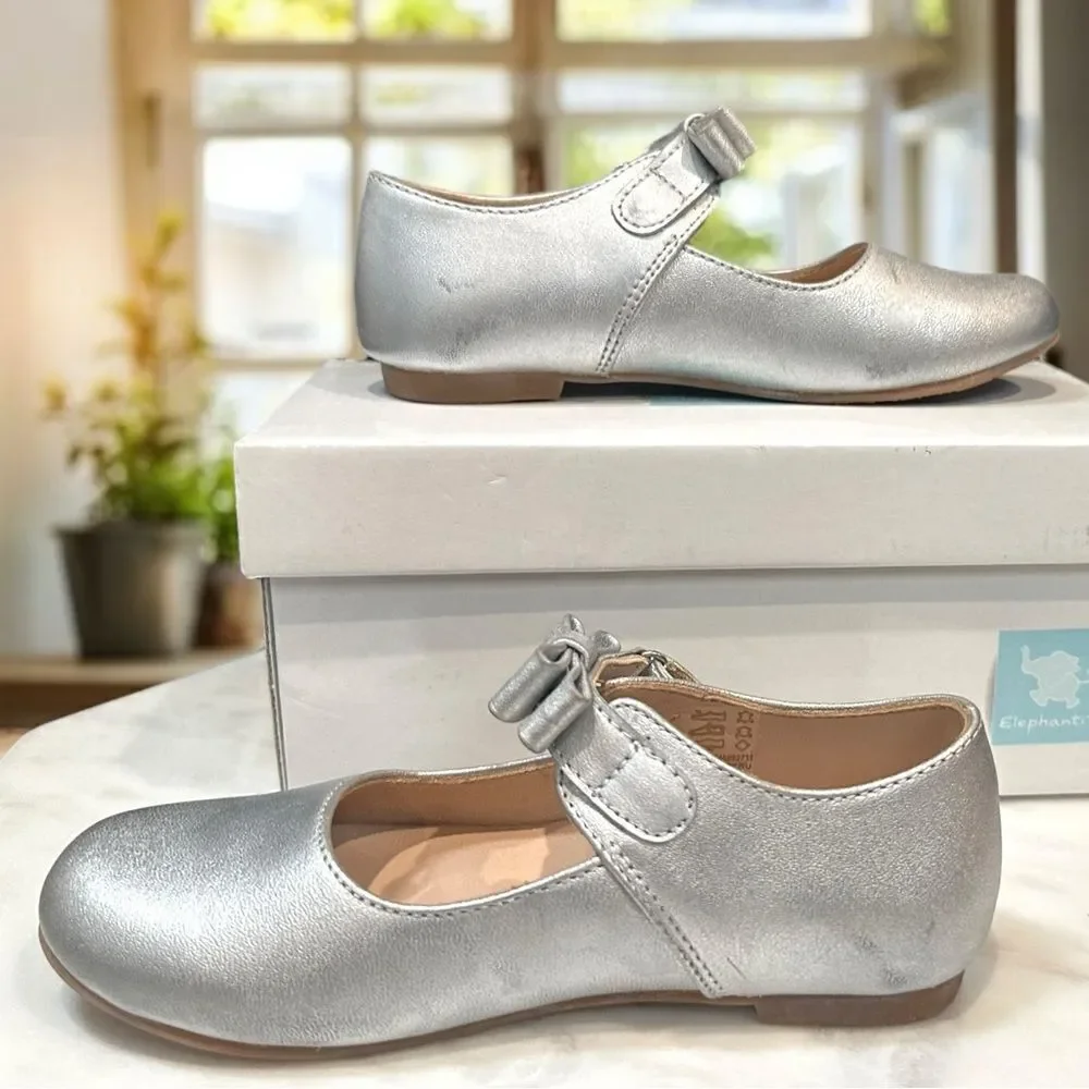Elephantito Charlotte Leather Bow detail Mary Jane Kids Size 11.5 EU 28